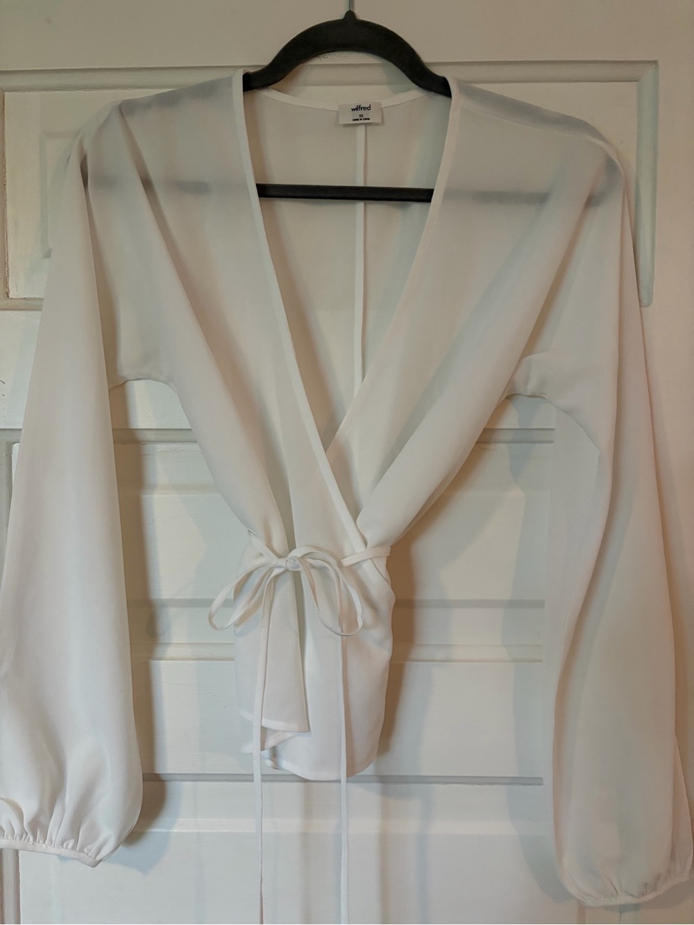 Aritzia Wilfred Wrap Around Blouse